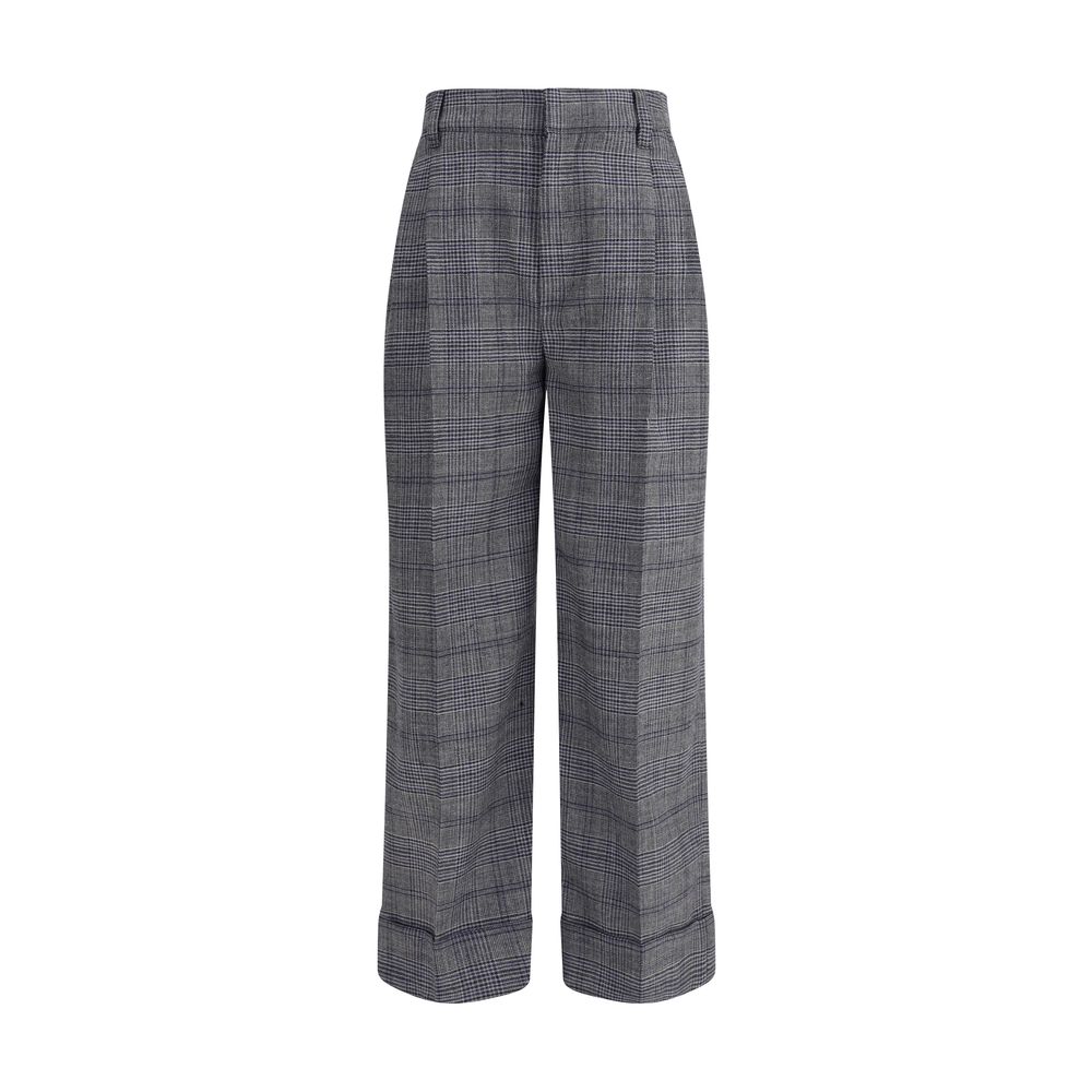 Calça estampada Príncipe de Gales Brunello Cucinelli