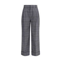 Calça estampada Príncipe de Gales Brunello Cucinelli