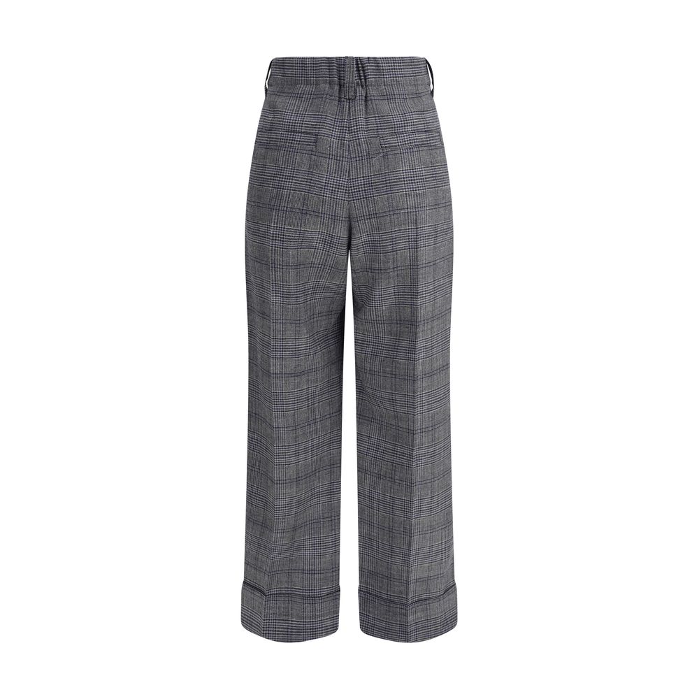 Calça estampada Príncipe de Gales Brunello Cucinelli