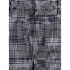 Calça estampada Príncipe de Gales Brunello Cucinelli