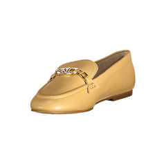 Sapato raso de couro bege Ralph Lauren