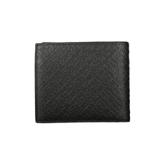 Carteira Tommy Hilfiger Elegante de Couro Preto com Vários Compartimentos