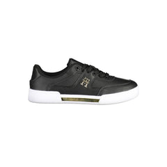 Tênis Tommy Hilfiger Preto de Couro Feminino