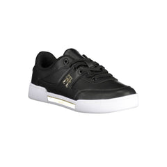 Tênis Tommy Hilfiger Preto de Couro Feminino