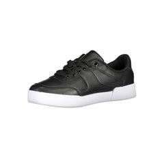 Tênis Tommy Hilfiger Preto de Couro Feminino
