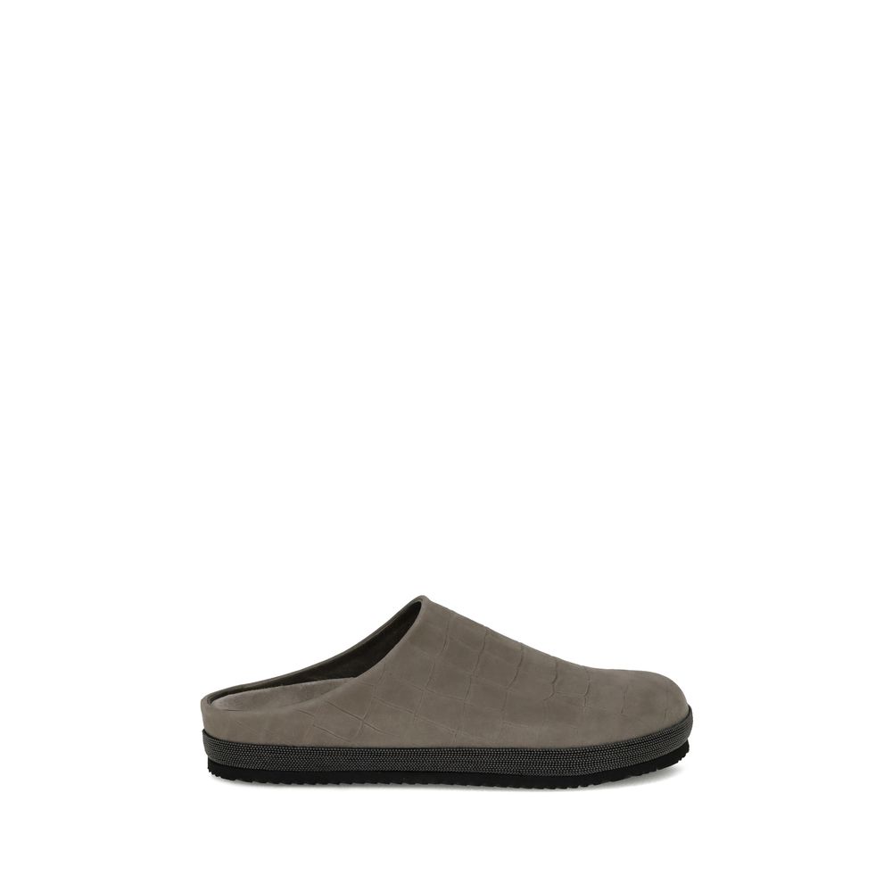 Mules de couro Brunello Cucinelli