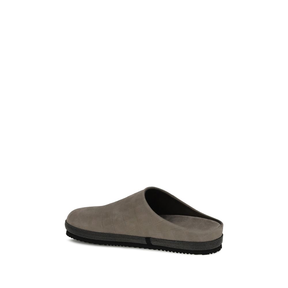 Mules de couro Brunello Cucinelli