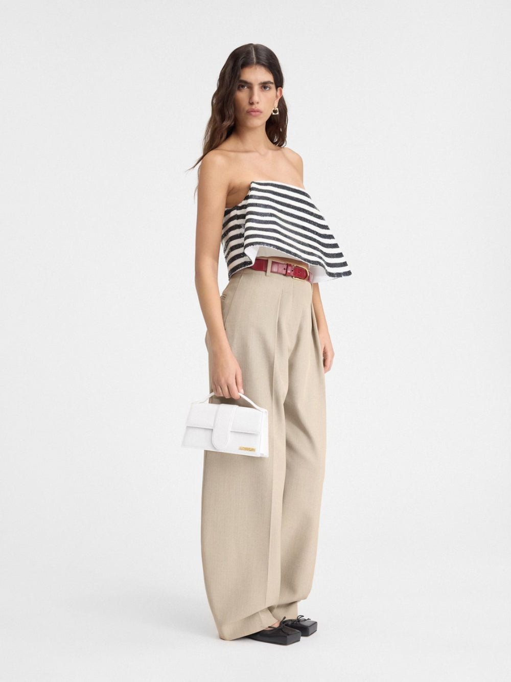 Bolsa Jacquemus Le Grand Bambino Branca