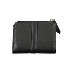 Carteira Tommy Hilfiger Sleek preta com zíper e porta-moedas