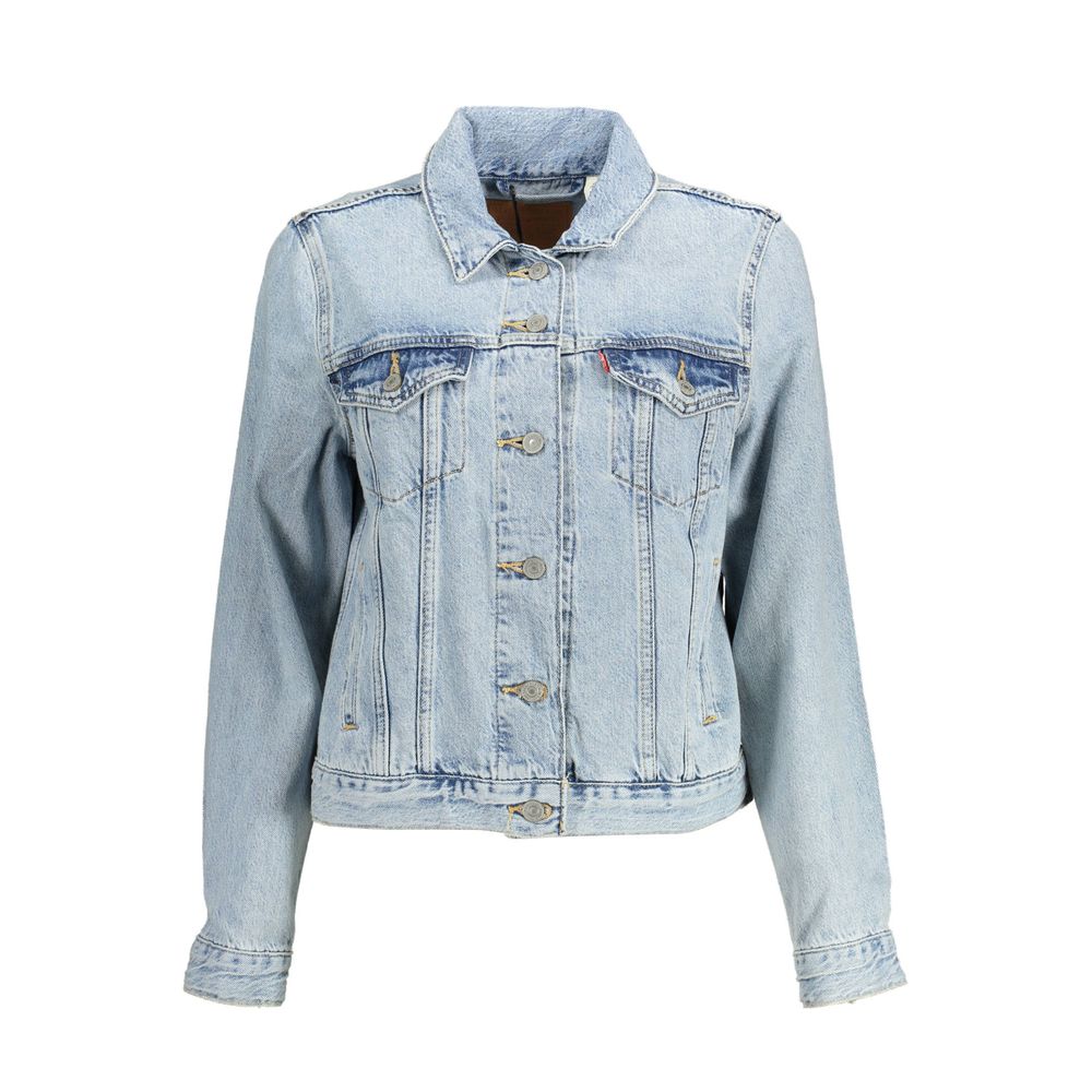 Jaqueta Levi's Light Blue Cotton Feminina