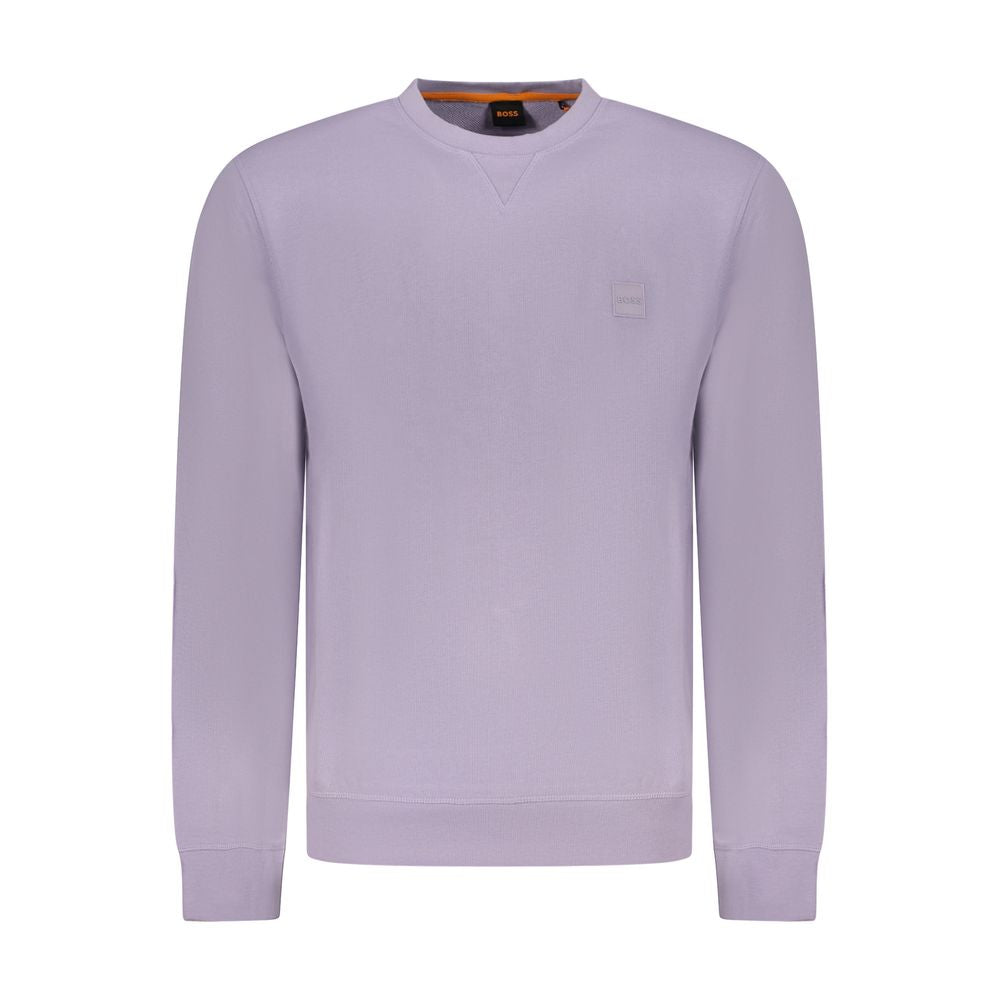 Suéter de algodão roxo Hugo Boss