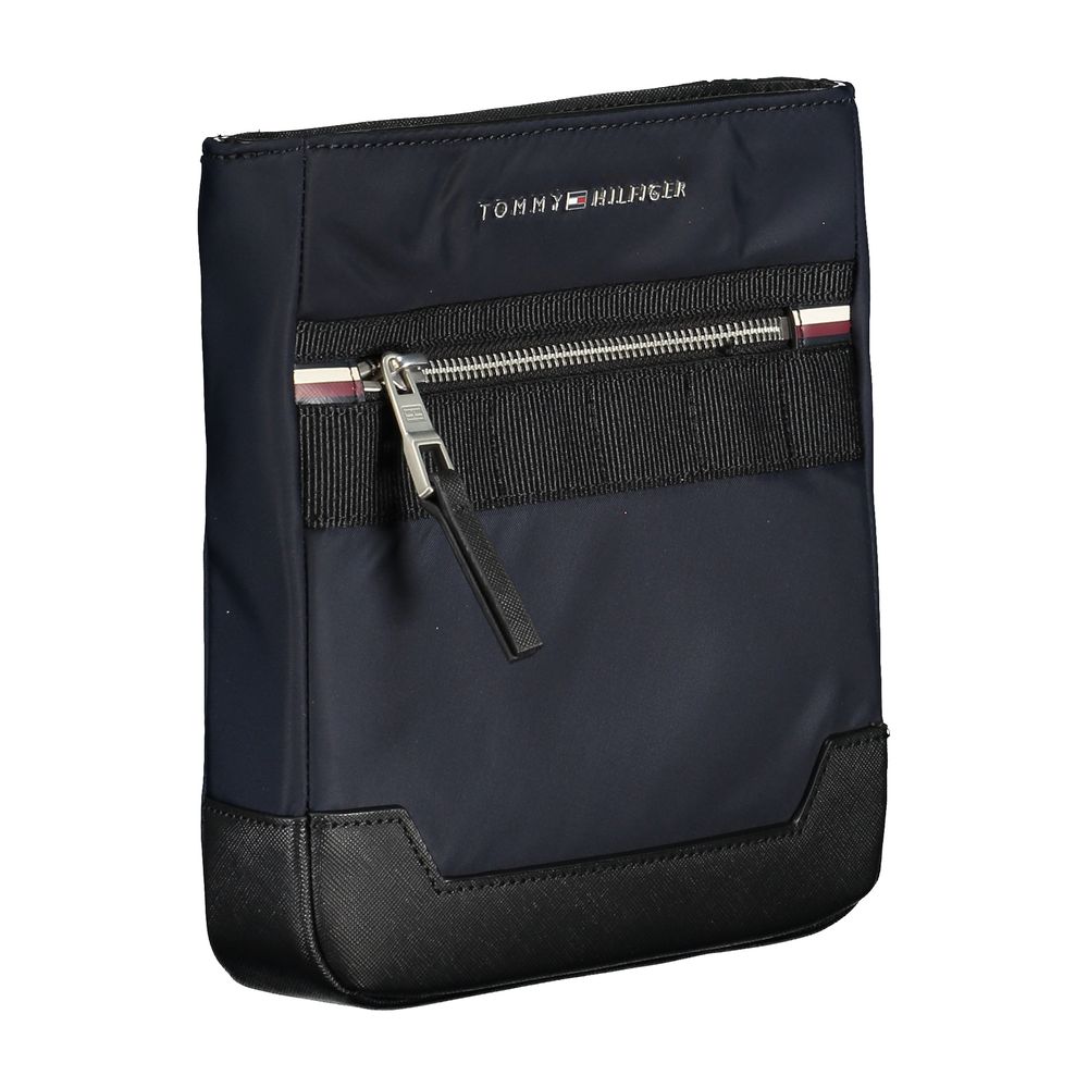 Bolsa de ombro Tommy Hilfiger Sleek Blue com detalhes contrastantes