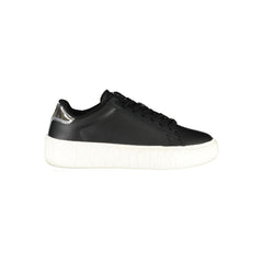 Tênis Tommy Hilfiger Preto de Couro Feminino