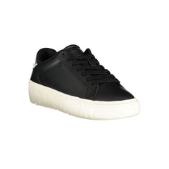 Tênis Tommy Hilfiger Preto de Couro Feminino