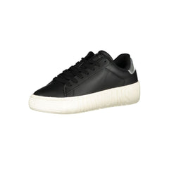 Tênis Tommy Hilfiger Preto de Couro Feminino