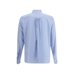 Camisa listrada Valentino de plastrão e babados