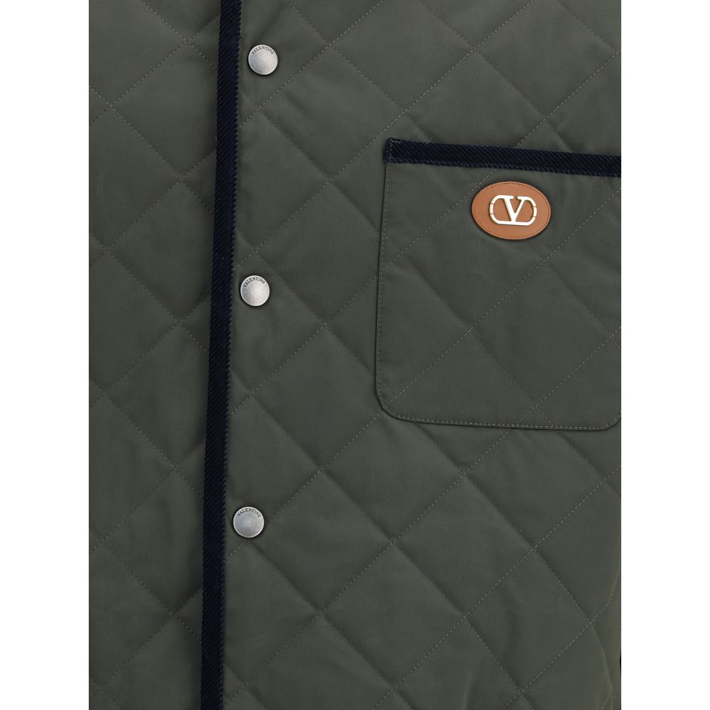 Jaqueta acolchoada com logotipo Valentino