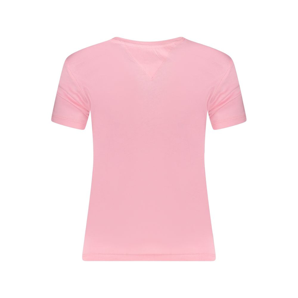 Tommy Hilfiger Tops e camiseta de algodão rosa