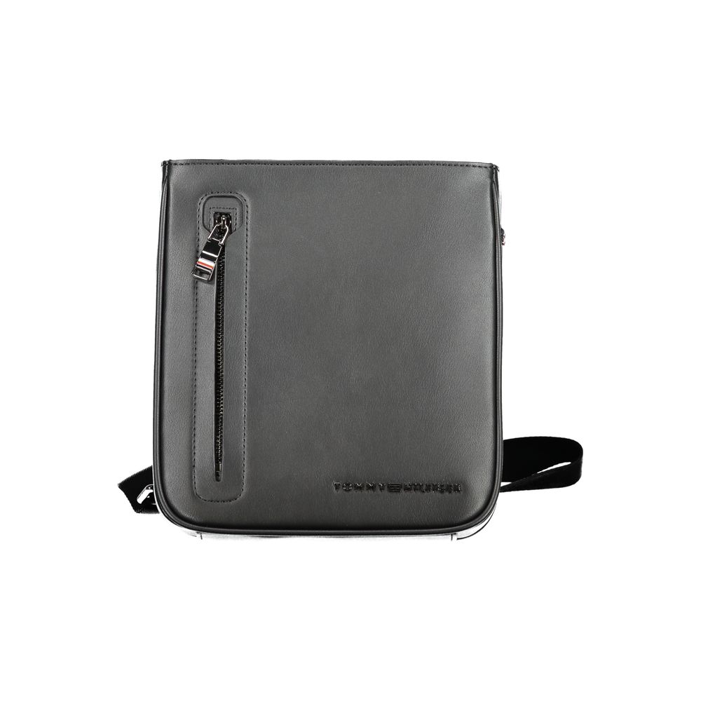 Bolsa de ombro Tommy Hilfiger preta de polietileno