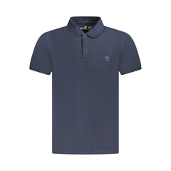 Camisa polo masculina de algodão azul Timberland