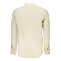 Camisa masculina de linho bege Hugo Boss