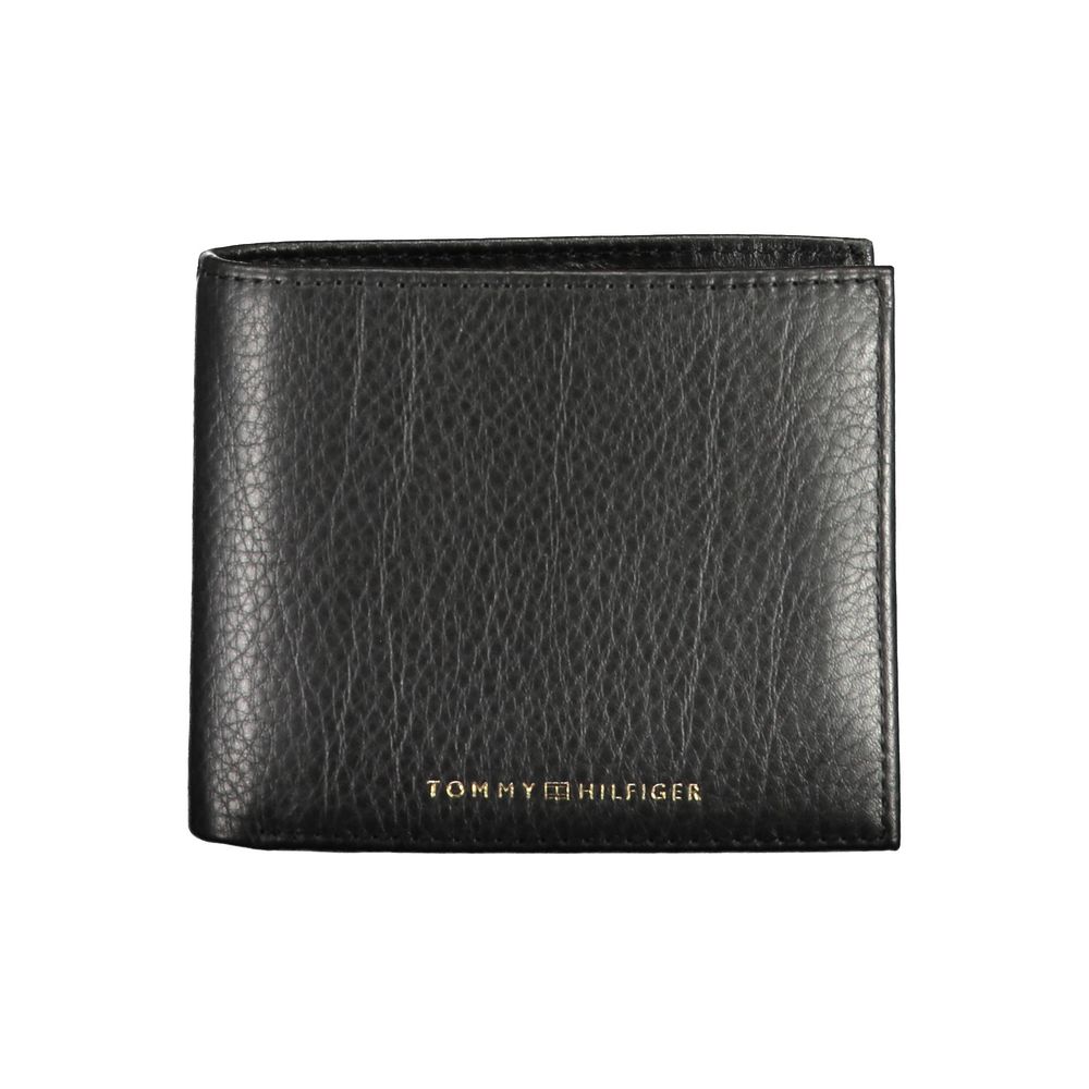 Carteira de couro preta Tommy Hilfiger