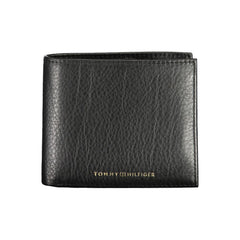 Carteira de couro preta Tommy Hilfiger