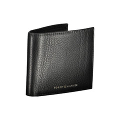 Carteira de couro preta Tommy Hilfiger