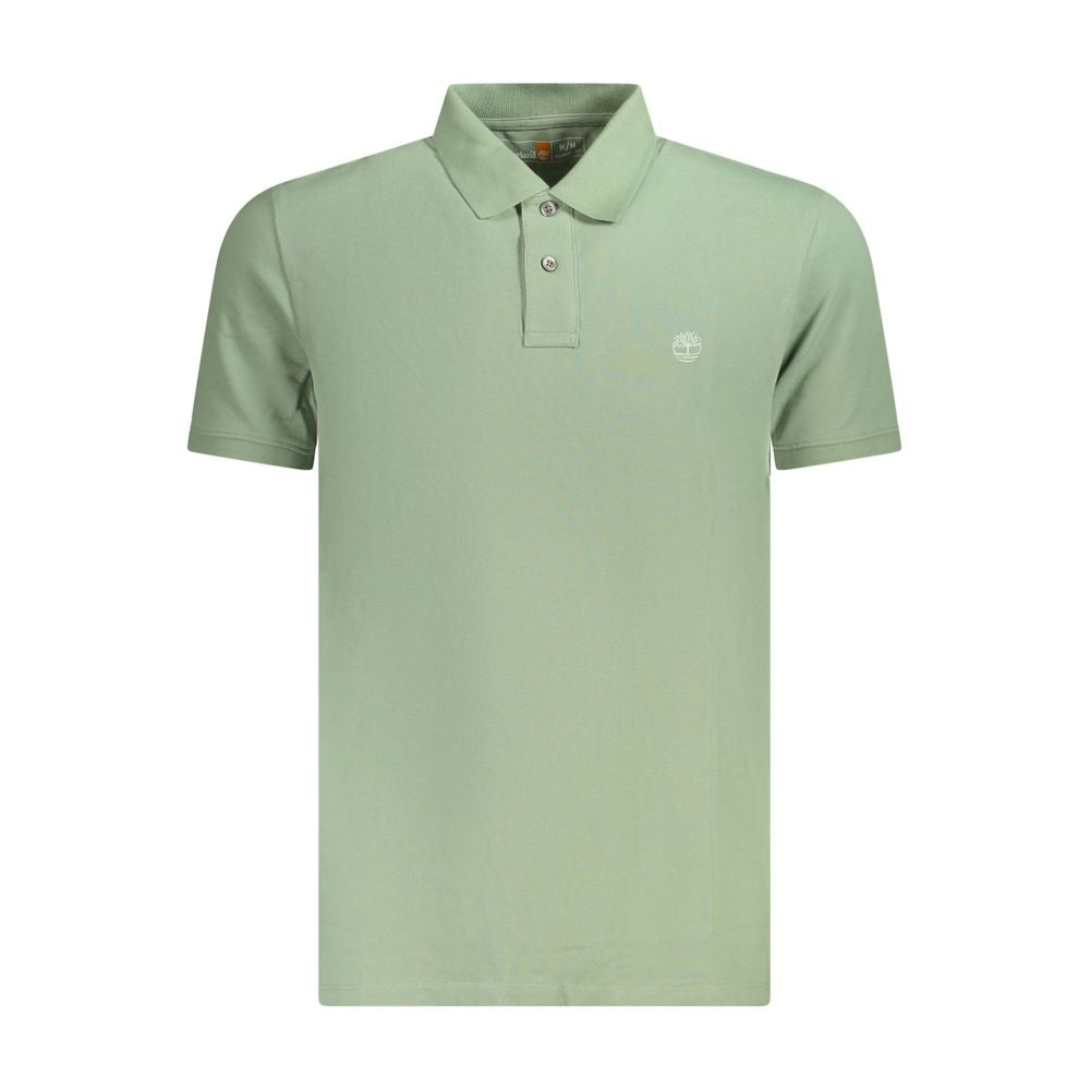 Camisa polo masculina de algodão verde Timberland