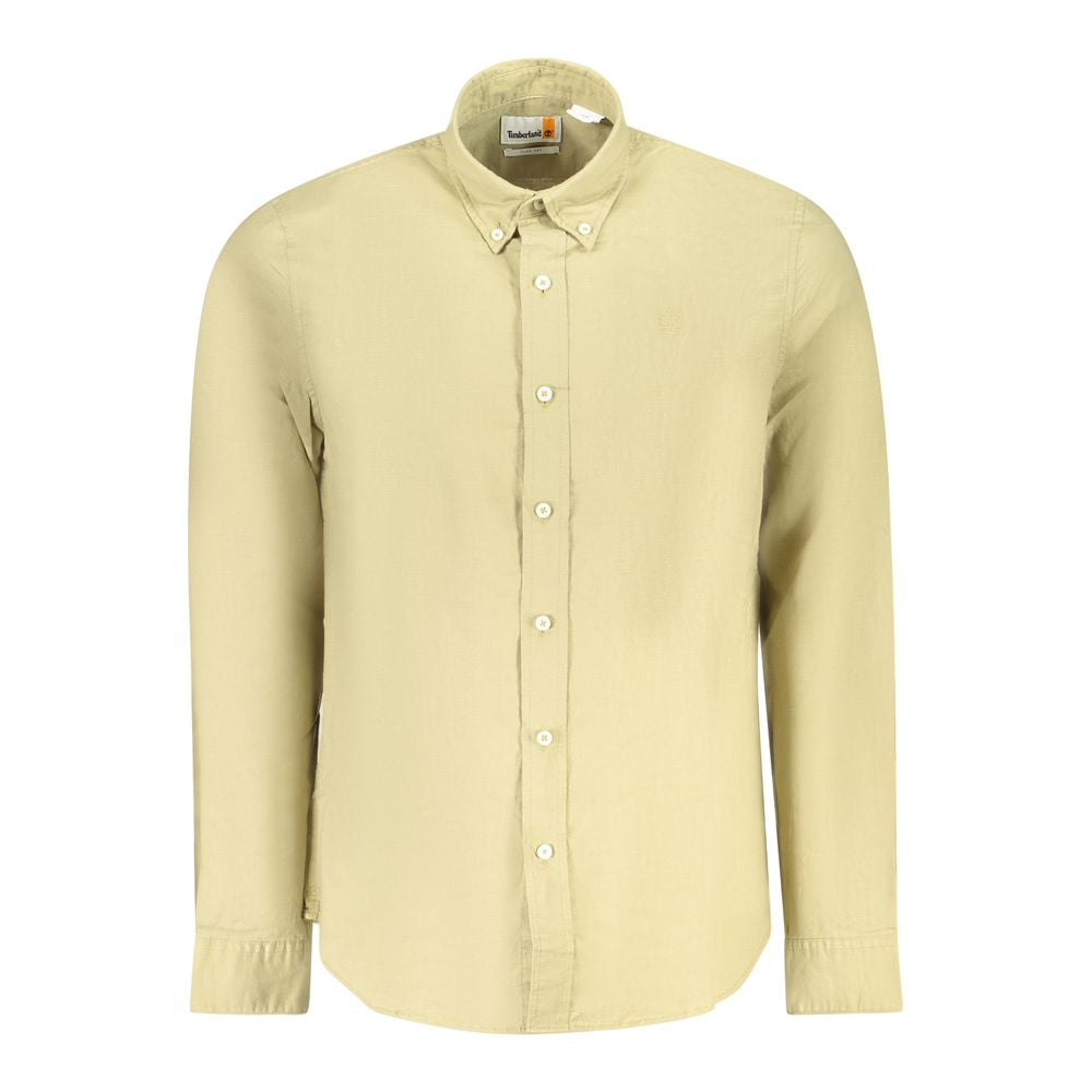 Camisa masculina de algodão bege Timberland