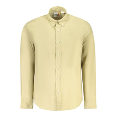 Camisa masculina de algodão bege Timberland