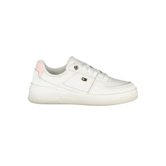 Tênis Tommy Hilfiger Elegante Branco com Cadarço e Detalhe em Contraste