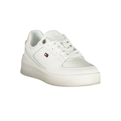 Tênis Tommy Hilfiger Elegante Branco com Cadarço e Detalhe em Contraste