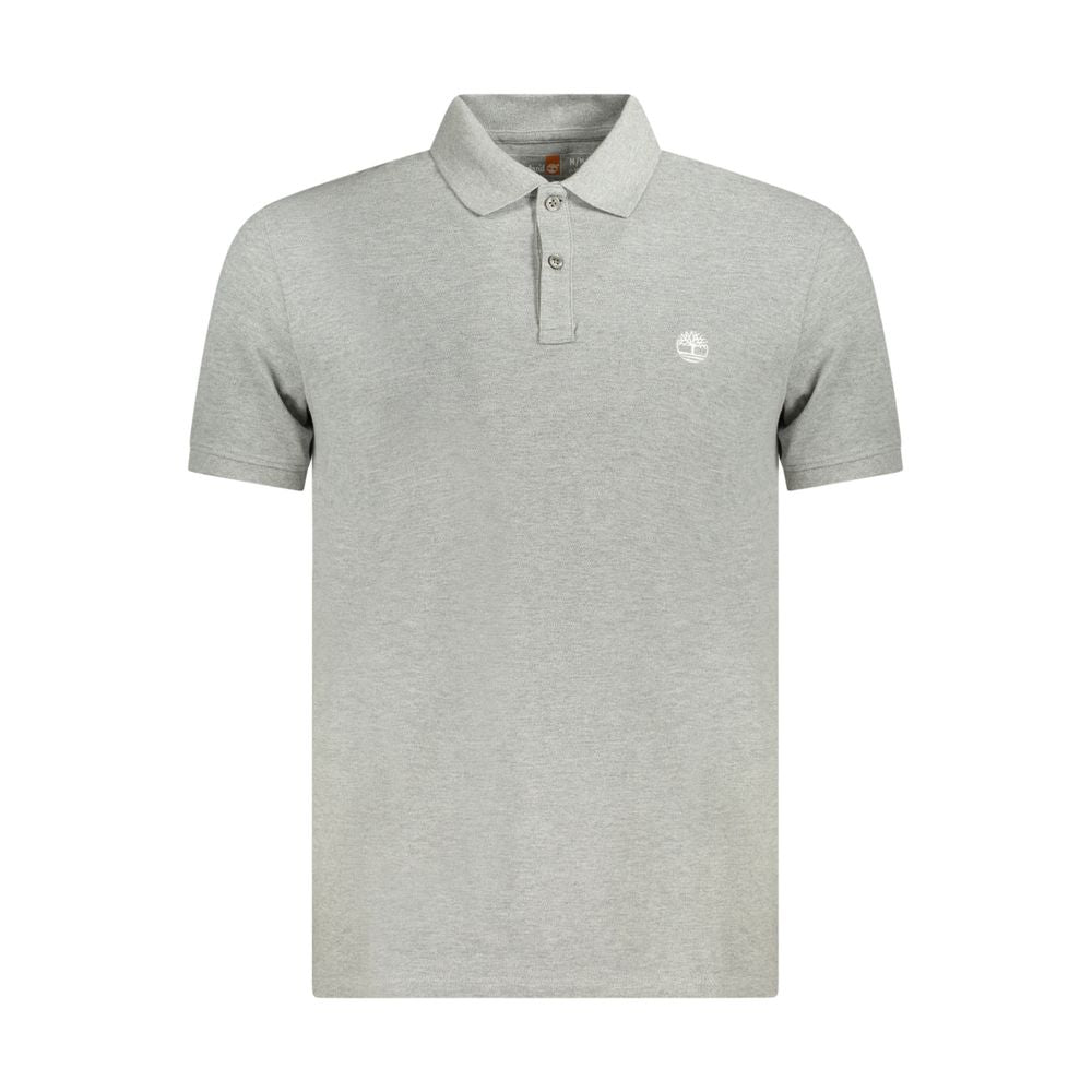 Camisa polo de algodão cinza Timberland