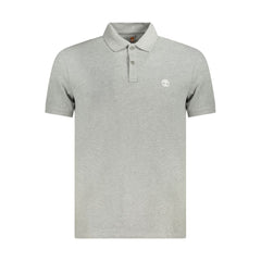 Camisa polo de algodão cinza Timberland