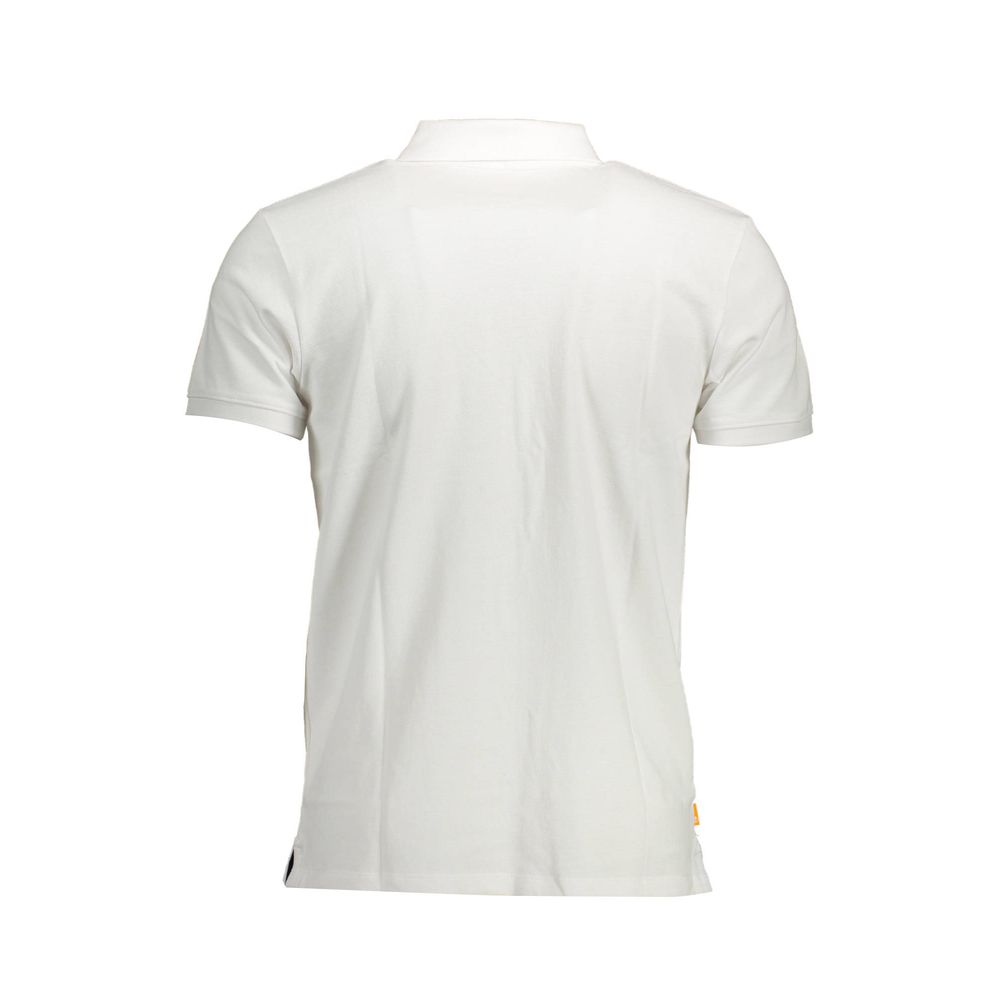 Camisa polo masculina Timberland de algodão branco
