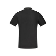 Camisa polo preta de algodão Hugo Boss