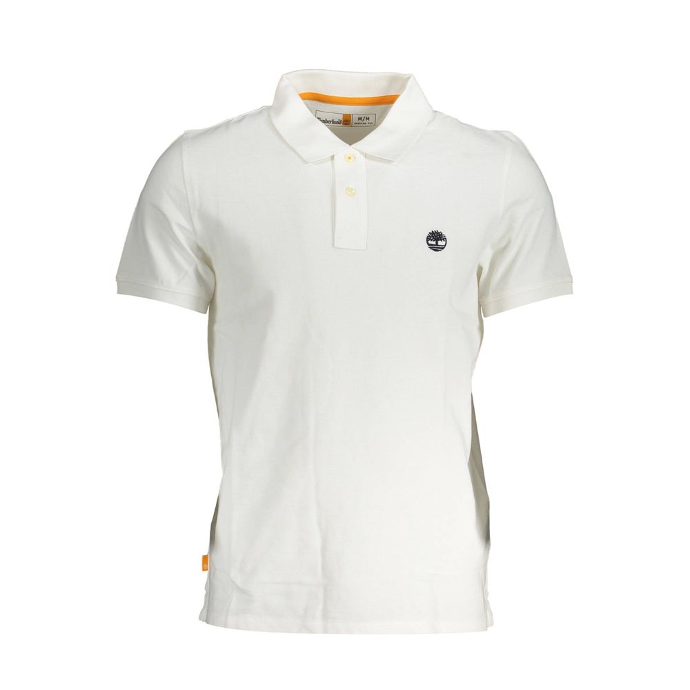 Camisa polo masculina Timberland de algodão branco