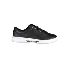 Tênis Tommy Hilfiger Preto de Couro Feminino