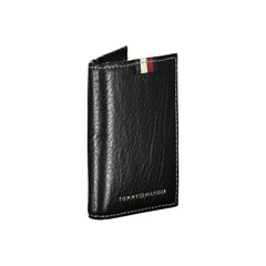 Porta-cartões Tommy Hilfiger em couro preto masculino