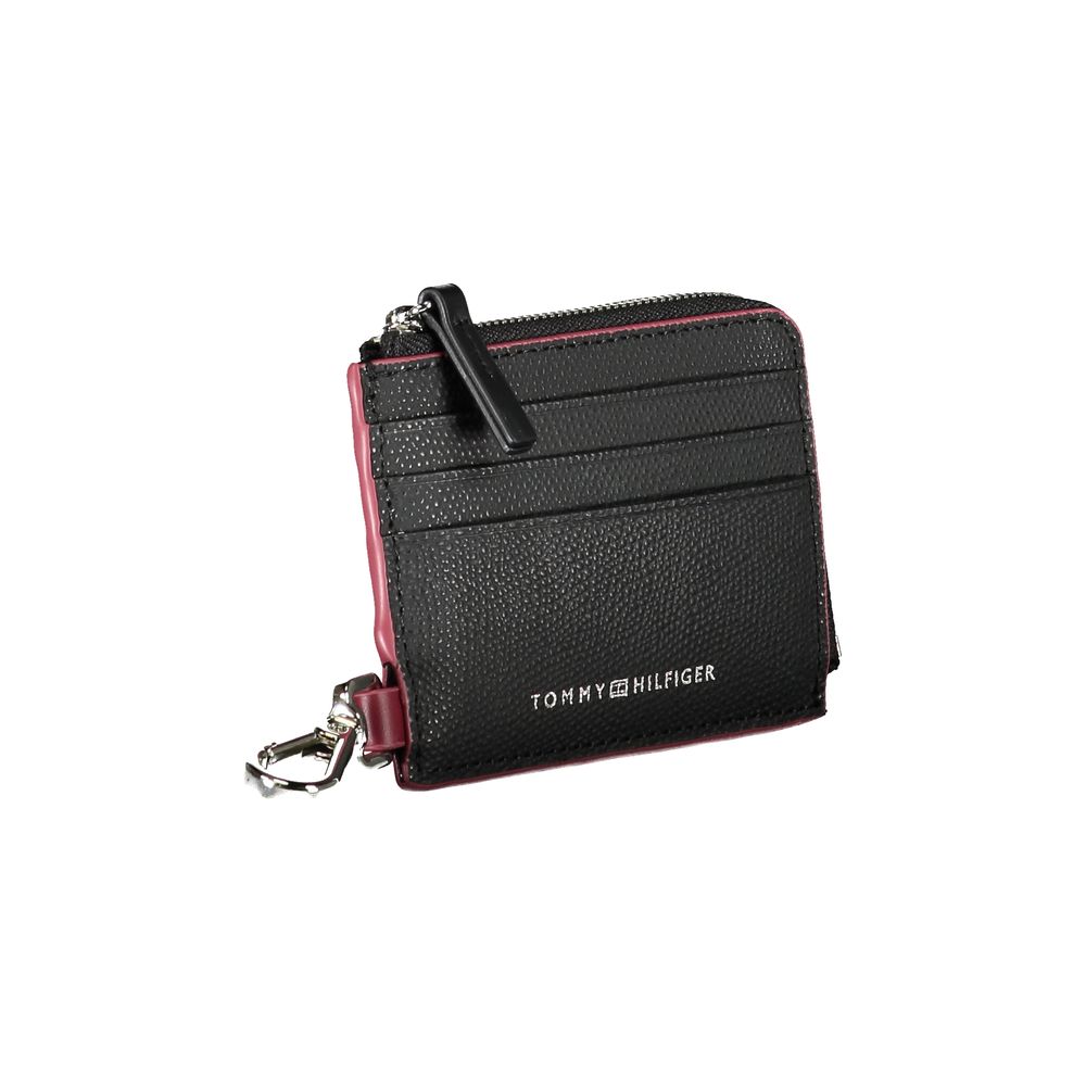 Porta-cartões Tommy Hilfiger Chic em couro com mosquetão