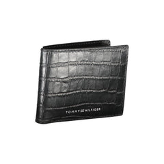 Carteira de couro preta Tommy Hilfiger