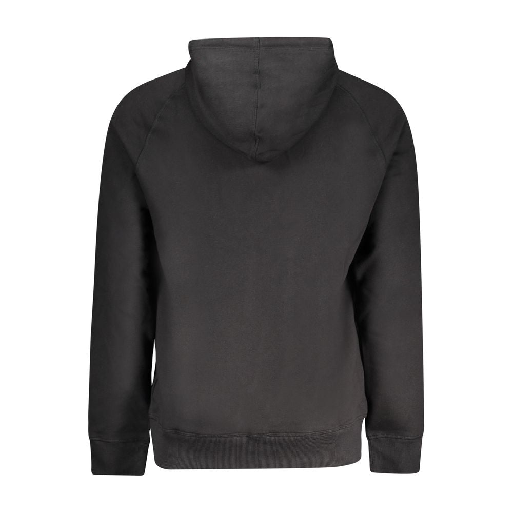 Suéter Timberland de algodão preto masculino com bolsos centrais e zíper