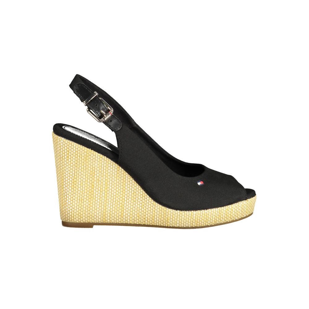 Sandália Feminina Tommy Hilfiger Preta de Algodão
