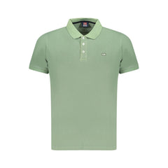 Camisa polo masculina de algodão verde Noruega 1963