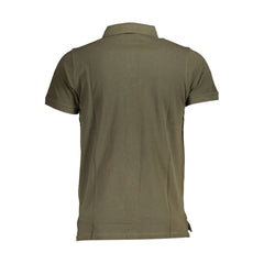 Camisa polo masculina de algodão verde Noruega 1963