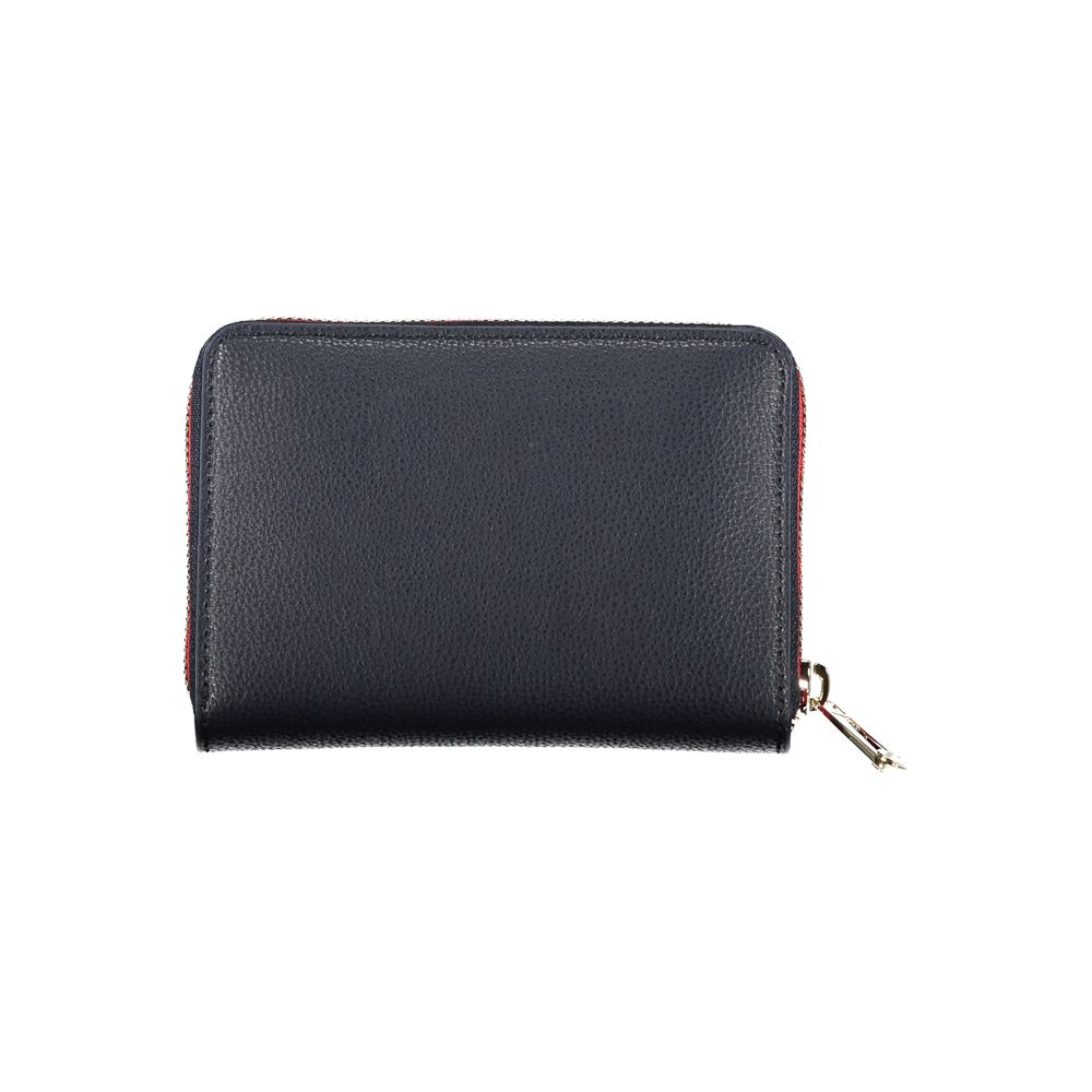 Carteira Tommy Hilfiger Sleek Blue Multiuso com Fecho de Zíper