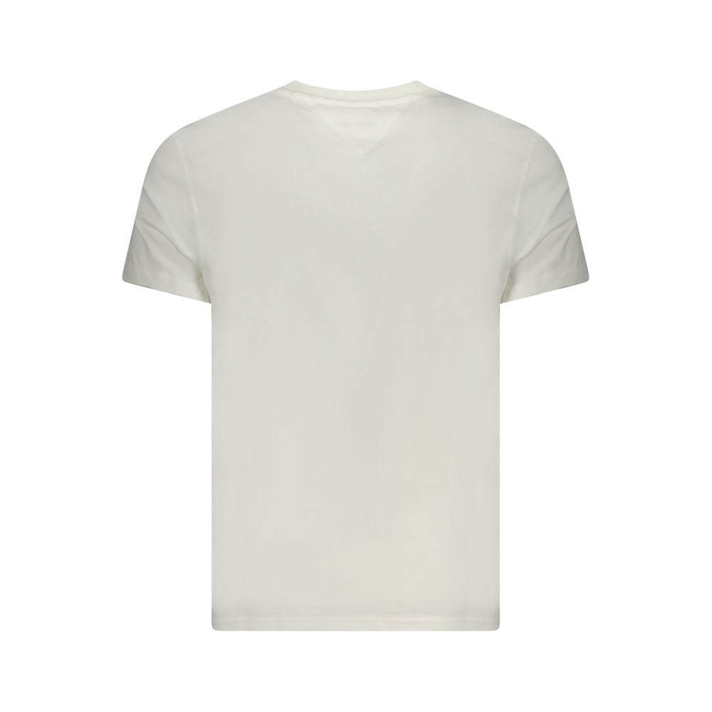Camiseta masculina branca de algodão Tommy Hilfiger