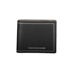 Carteira dupla de couro preta Tommy Hilfiger