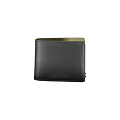 Carteira de couro preta Tommy Hilfiger